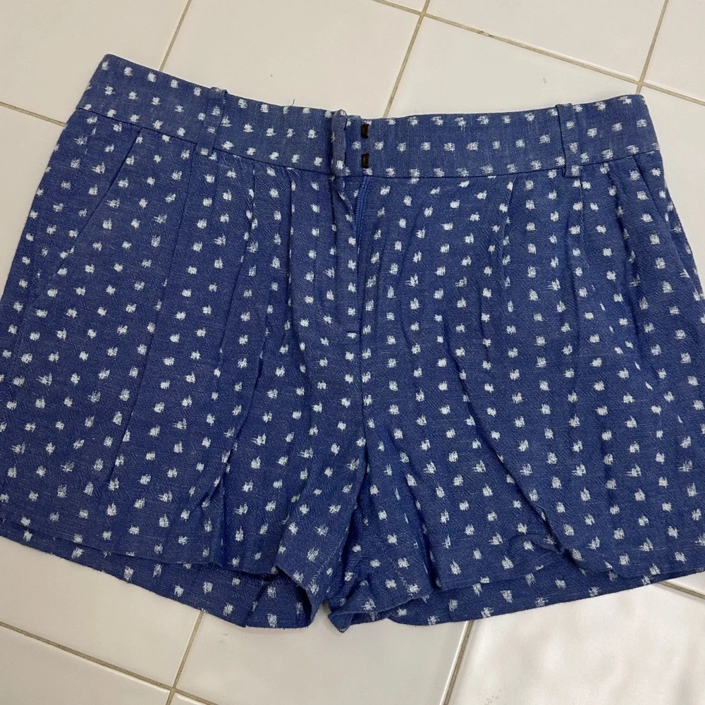 J.Crew Blue Patterned Women's Shorts - Size 2